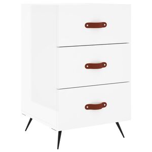 vidaXL Mesa de cabeceira 40x40x66cm derivados madeira branco brilhante