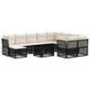 vidaXL Conjunto de Sof&aacute; de Jardim 11 unid. Preto vime PE