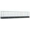 vidaXL Avi&aacute;rio com extens&atilde;o 1042,5x107x212 cm a&ccedil;o prateado