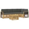 vidaXL Conjunto de Sof&aacute;s para Exterior 6 unid. Branco e Antracite
