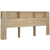 vidaXL Arm&aacute;rio de cabeceira 220x18,5x104,5 cm carvalho sonoma