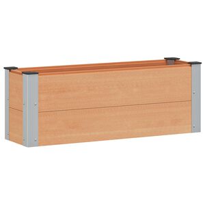 vidaXL Canteiro de jardim elevado Castanho 100 x 30 x 36 cm