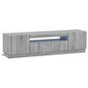 vidaXL Gabinete de TV LED Sonoma cinzento Derivados de Madeira