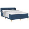 vidaXL Cama Box com cabeceira Azul 160 x 200 cm tecido