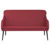 vidaXL Banco 110x76x80 cm couro artificial vermelho tinto