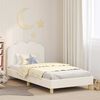 vidaXL Estrutura de Cama Infantil com Cabeceira Creme 90 x 200 cm