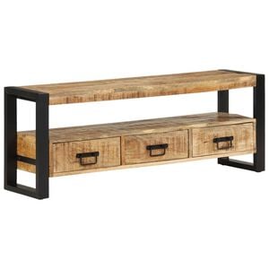 vidaXL M&oacute;vel de TV 120x30x45 cm madeira de mangueira maci&ccedil;a