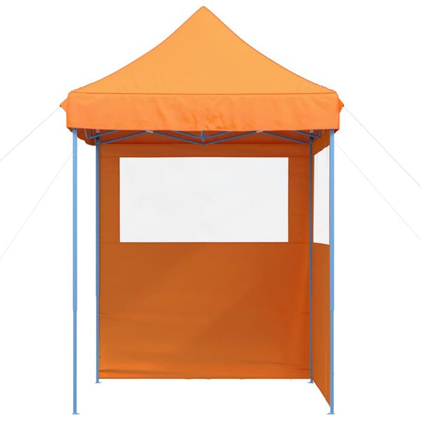 vidaXL Tenda para festas pop-up dobr&aacute;vel c/ 2 paredes laterais laranja