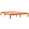 vidaXL Cama com estante sem colch&atilde;o 140x200 cm pinho maci&ccedil;o