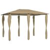 vidaXL Gazebo 3x4x2,6m + capas para postes 160 g/m&sup2; cinza-acastanhado