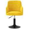 vidaXL Cadeira de jantar girat&oacute;ria veludo amarelo mostarda