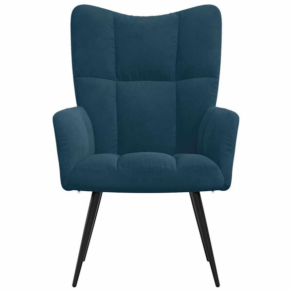 vidaXL Cadeira de descanso veludo azul