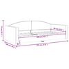vidaXL Sof&aacute;-cama 90x200 cm tecido cinzento-escuro