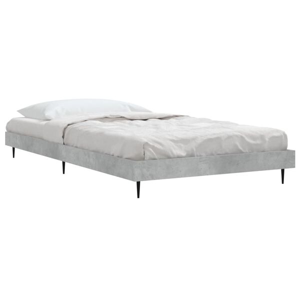 vidaXL Estrutura de cama 100x200 cm derivados de madeira cinza sonoma