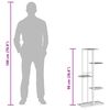 vidaXL Suporte de vasos c/ 5 prateleiras 43x22x98 cm metal branco