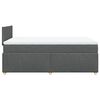 vidaXL Cama boxspring com colchão 120x190 cm tecido cinzento-escuro