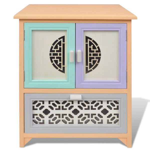 vidaXL Arm&aacute;rio lateral Multicolor 46 x 34 x 55.5 cm