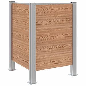vidaXL Cerca para Ca&ccedil;amba de Lixo Castanho 85 x 85 x 115 cm