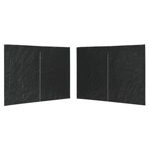 vidaXL Parede lateral com fecho p/ tenda de festas 2 pcs PE antracite