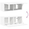 vidaXL Conjunto de Gabinete de Parede para TV 4 pcs Branco