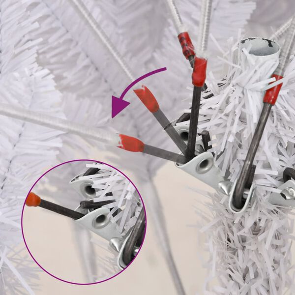 vidaXL &Aacute;rvore de Natal artificial articulada com suporte 270 cm branco