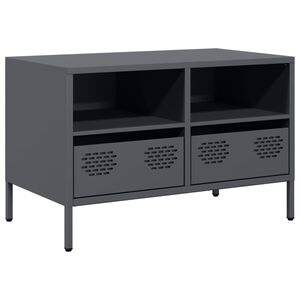 vidaXL M&oacute;vel de TV 68x39x43,5 cm a&ccedil;o laminado a frio antracite