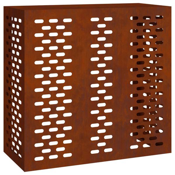 vidaXL Capa de Ar Condicionado Ferro Enferrujado 110 x 50 x 105 cm