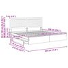 vidaXL Cama com Armazenamento Branco 200 x 200 cm Madeira processada