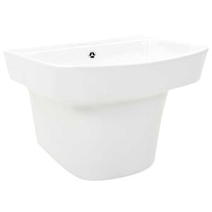 vidaXL Lavabo Branco 50 x 45 x 41 cm Cer&acirc;mica Vidrada