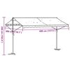 vidaXL Toldo de p&eacute; 400x300 cm tecido e a&ccedil;o azul e branco
