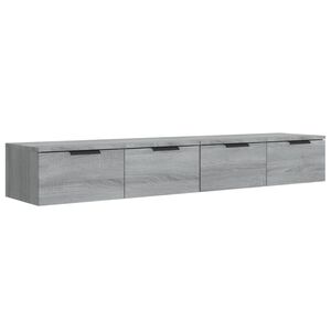 vidaXL Arm&aacute;rio parede 2pcs 68x30x20cm derivados madeira cinza sonoma