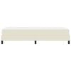 vidaXL Estrutura da Cama com colch&atilde;o Creme 80 x 200 cm tecido