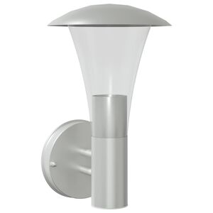 vidaXL Candeeiro de parede para exterior a&ccedil;o inoxid&aacute;vel prateado