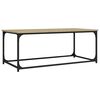 vidaXL Mesa de centro 102x50x40cm deriv. madeira/ferro carvalho sonoma