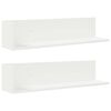 vidaXL Estantes de parede 2pcs 75x16,5x16,5cm derivados madeira branco
