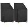 vidaXL Capas cadeiras jardim 2 pcs 8 ilh&oacute;s 65x65x80/120 cm polietileno