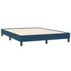 vidaXL Cama box spring com colch&atilde;o 160x210 cm veludo azul escuro