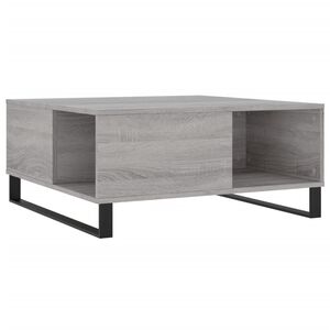 vidaXL Mesa de centro 80x80x36,5 cm derivados madeira cinzento sonoma