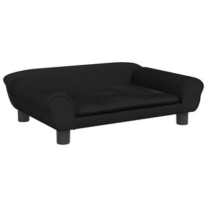 vidaXL Sof&aacute; infantil 70x45x26 cm veludo preto