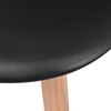 vidaXL Cadeiras de jantar 6 pcs plástico preto