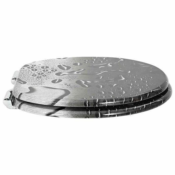 vidaXL Assento de Sanit&aacute;rio com Fechamento Suave Cinzento 44 x 38 cm