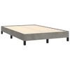 vidaXL Cama boxspring com colch&atilde;o 120x190 cm veludo cinzento-claro