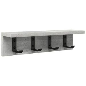 vidaXL Cabideiro de Parede Cinzento 40 x 10,5 x 10,5 cm