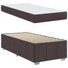 vidaXL Estrutura da Cama com colch&atilde;o Marrom Escuro 120 x 190 cm tecido