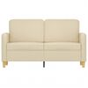 vidaXL Sof&aacute; de 2 lugares tecido 120 cm cor creme