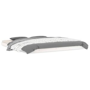 vidaXL Estrutura cama super king size 180x200 cm pinho maci&ccedil;o branco
