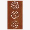 vidaXL Decora&ccedil;&atilde;o p/ muro de jardim 105x55 cm a&ccedil;o corten design folhas