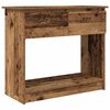 vidaXL Mesa consola com gavetas 85,5x38,5x74,5 cm madeira velha
