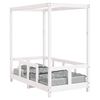 vidaXL Estrutura de cama infantil 70x140 cm pinho maci&ccedil;o branco
