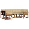 vidaXL Conjunto de Sof&aacute;s para Exterior 6 pcs Natural e Bege